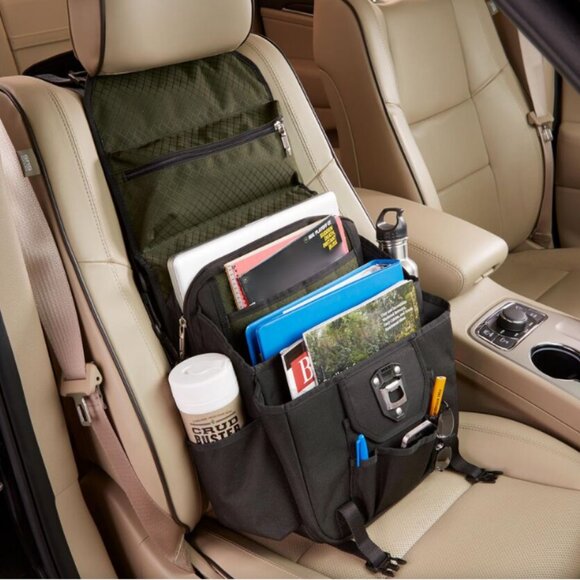 Duluth Trading Company Cab Commander Travel Work Messenger Bag Black Green - Picture 5 of 10